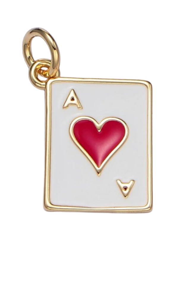 Enamel Playing Card Charm
