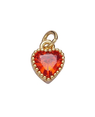 Heart Gemstone Charm