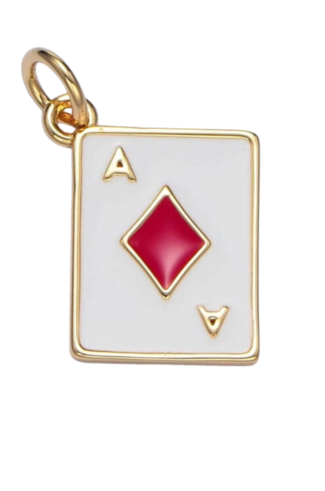 Enamel Playing Card Charm