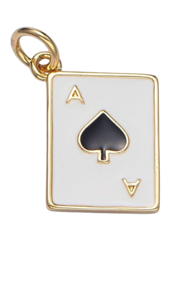 Enamel Playing Card Charm