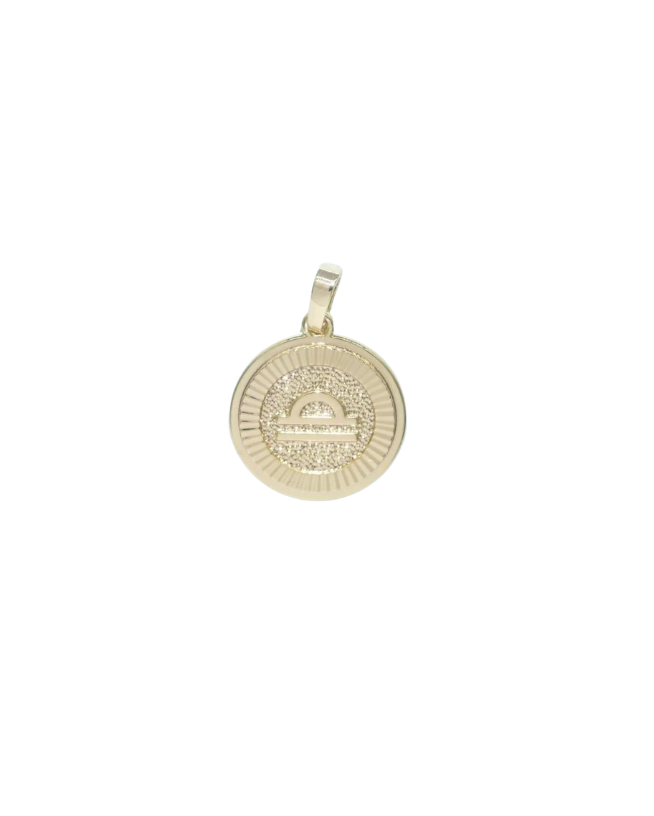Gold Celestial Zodiac Coin Charm