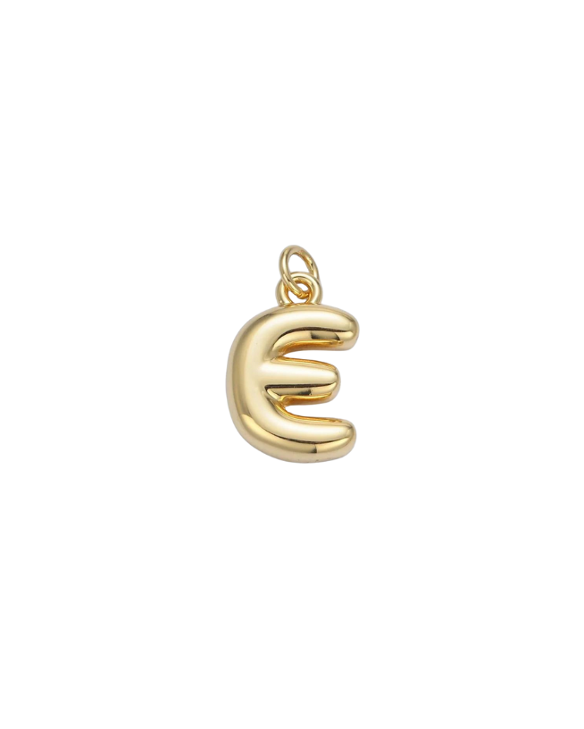 Bubble Letter Initial Charm