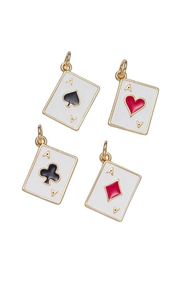 Enamel Playing Card Charm