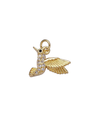 Tiny Pave Hummingbird Charm