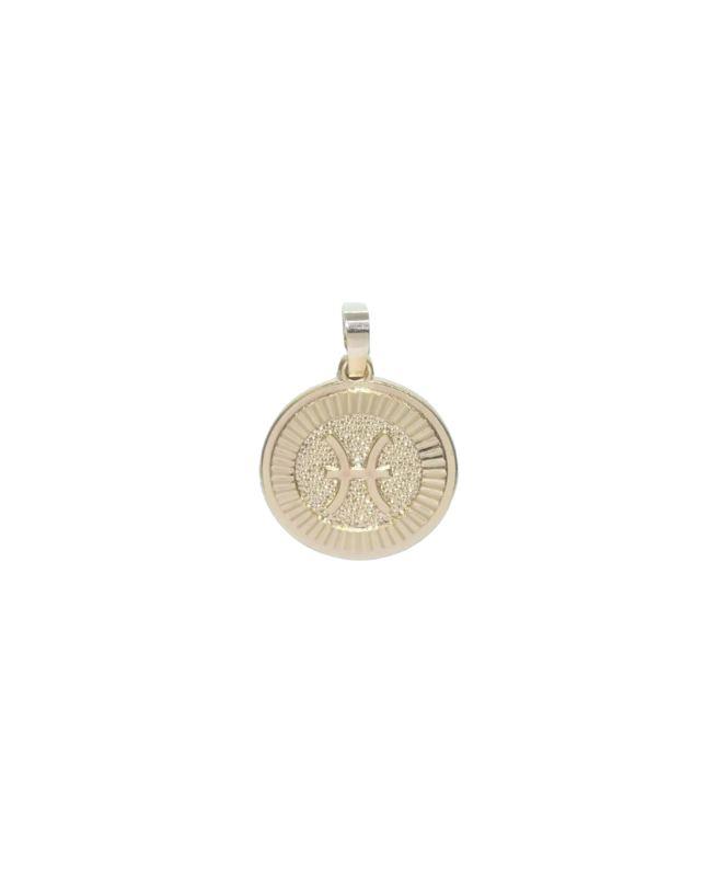Gold Celestial Zodiac Coin Charm