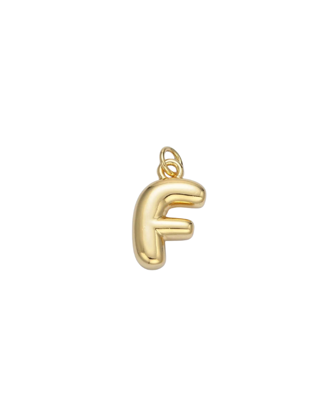 Bubble Letter Initial Charm