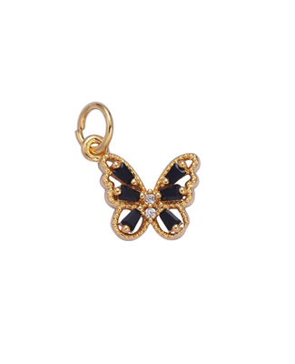 Mini Colorful Pave Butterfly Charm
