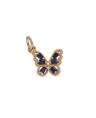 Mini Colorful Pave Butterfly Charm