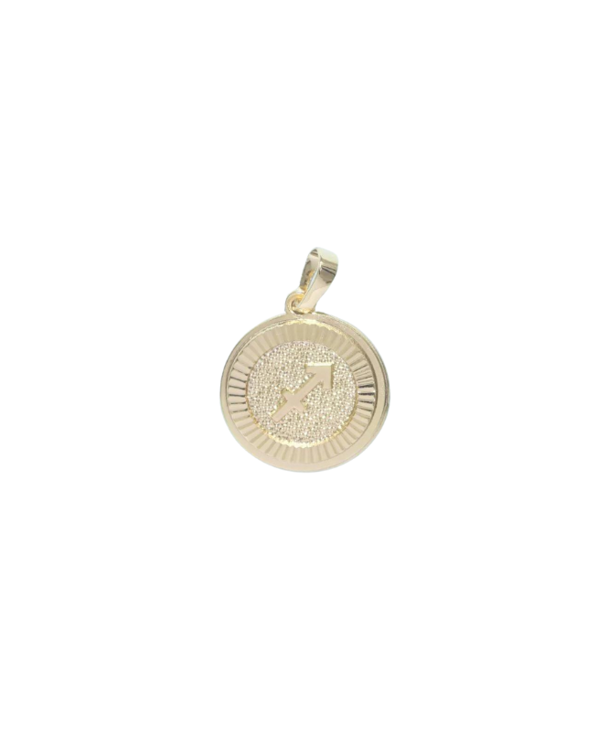 Gold Celestial Zodiac Coin Charm