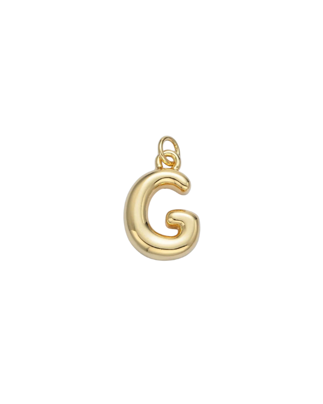 Bubble Letter Initial Charm
