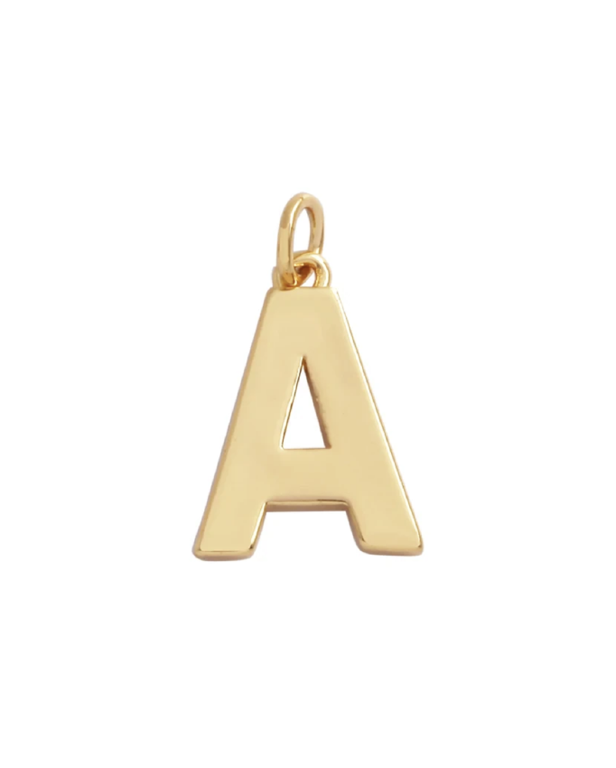 Large Gold Initial Charm