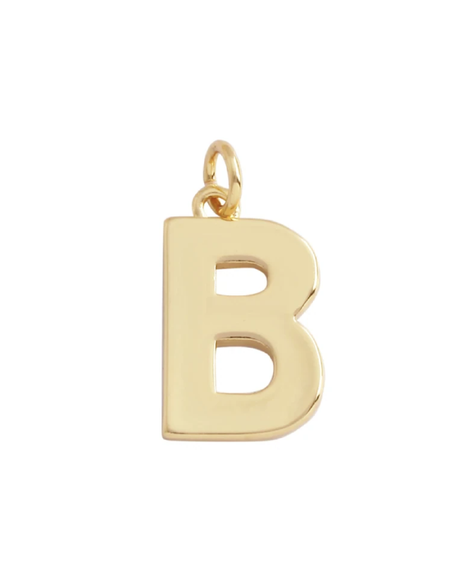 Large Gold Initial Charm