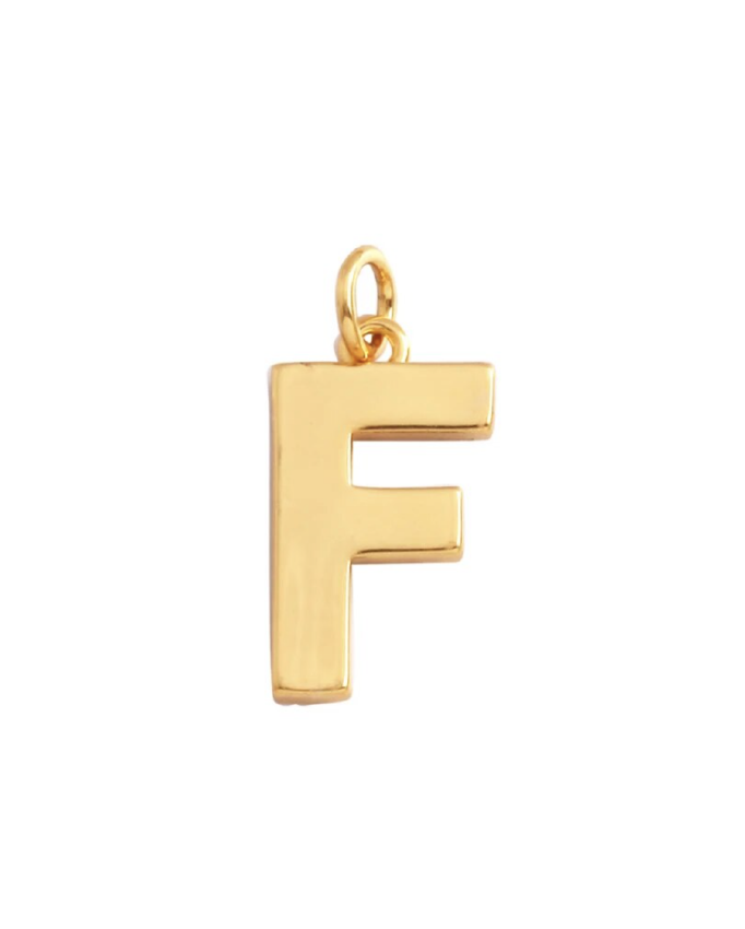 Large Gold Initial Charm