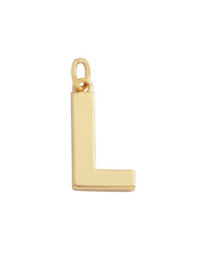 Large Gold Initial Charm