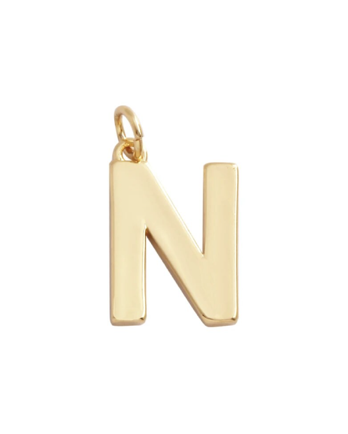 Large Gold Initial Charm