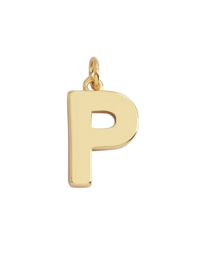 Large Gold Initial Charm