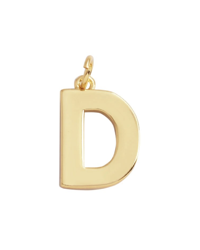 Large Gold Initial Charm