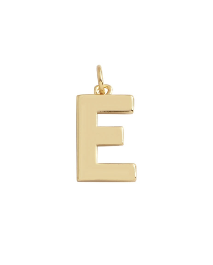 Large Gold Initial Charm