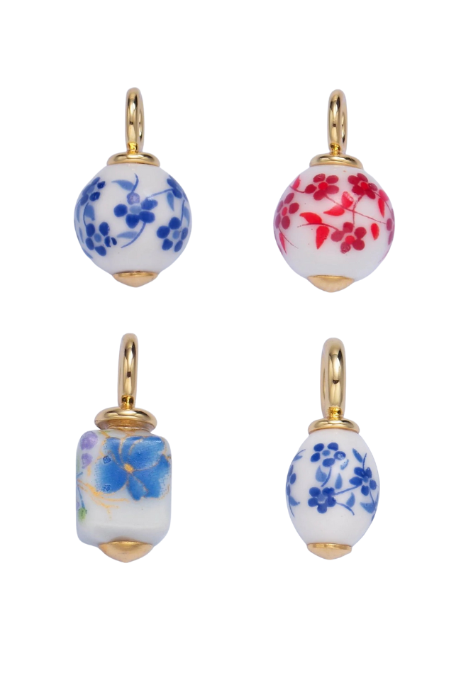 Ceramic Floral Charms