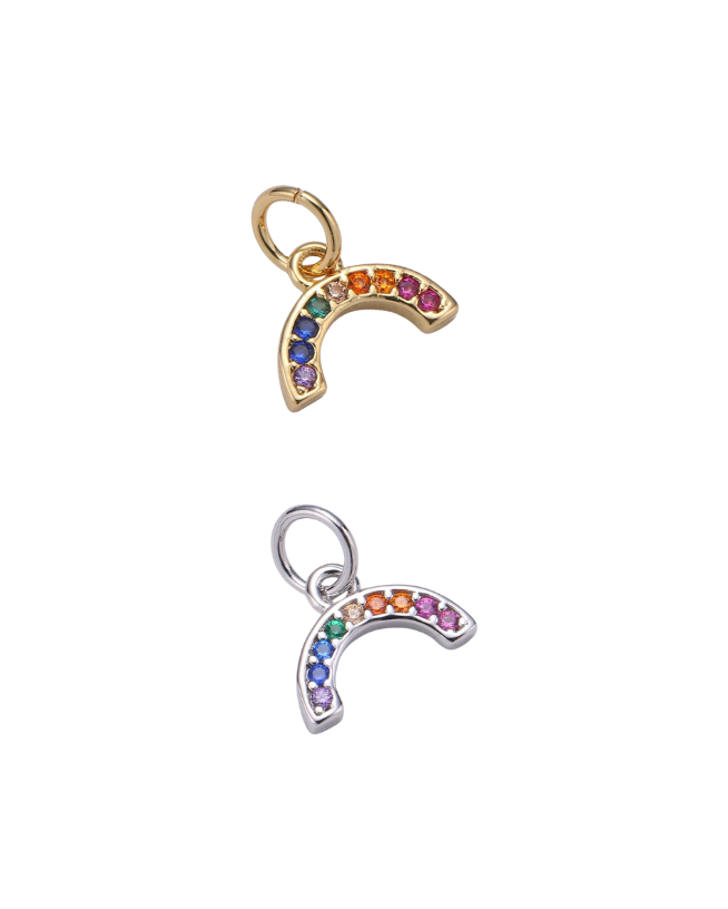 Micro Pave Rainbow Charm