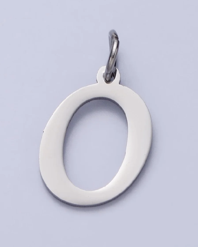 Silver Script Initial Charm
