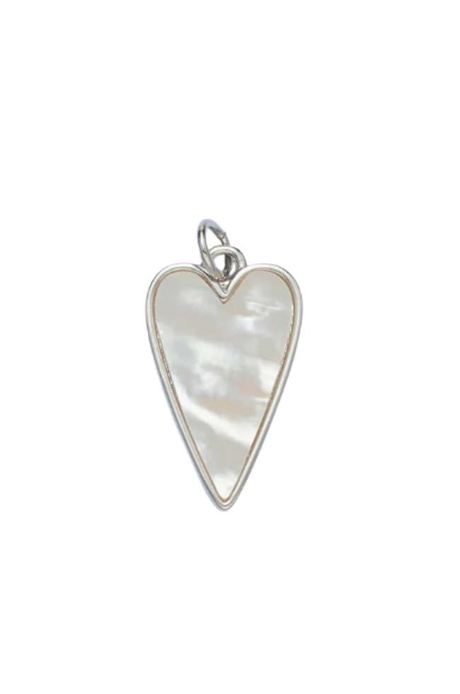 Pearl Shell Heart Charm
