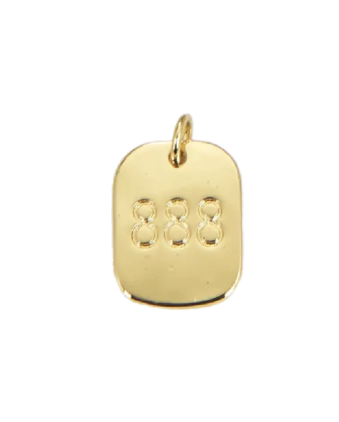 Gold Angel Number Charm