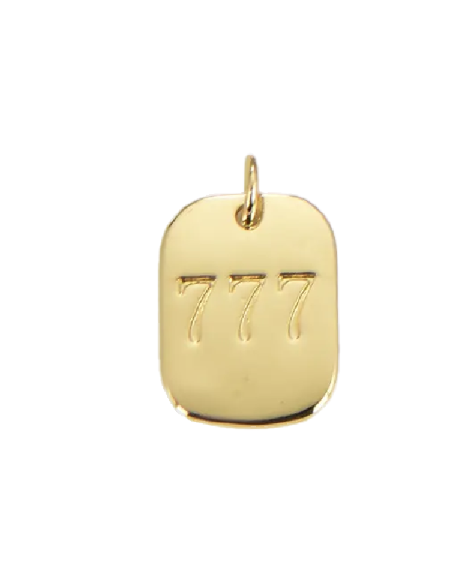 Gold Angel Number Charm