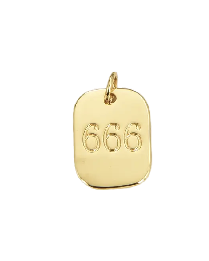 Gold Angel Number Charm