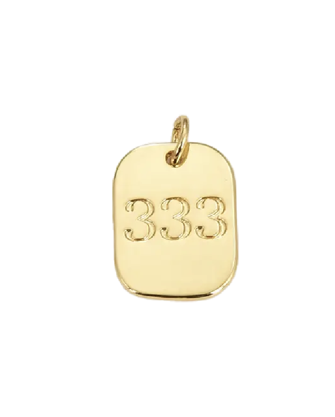 Gold Angel Number Charm
