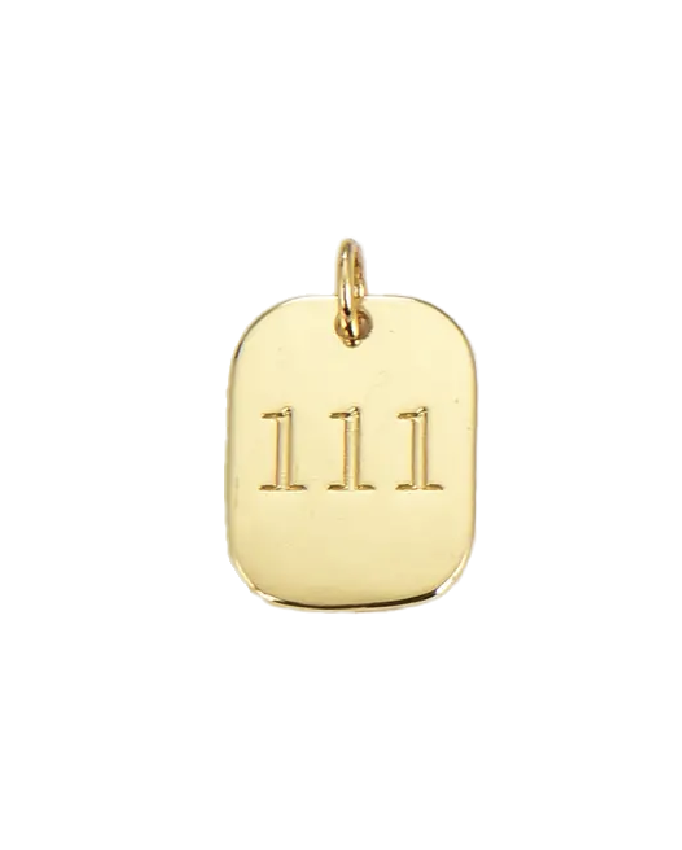 Gold Angel Number Charm
