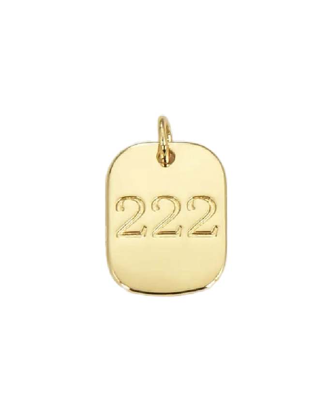 Gold Angel Number Charm