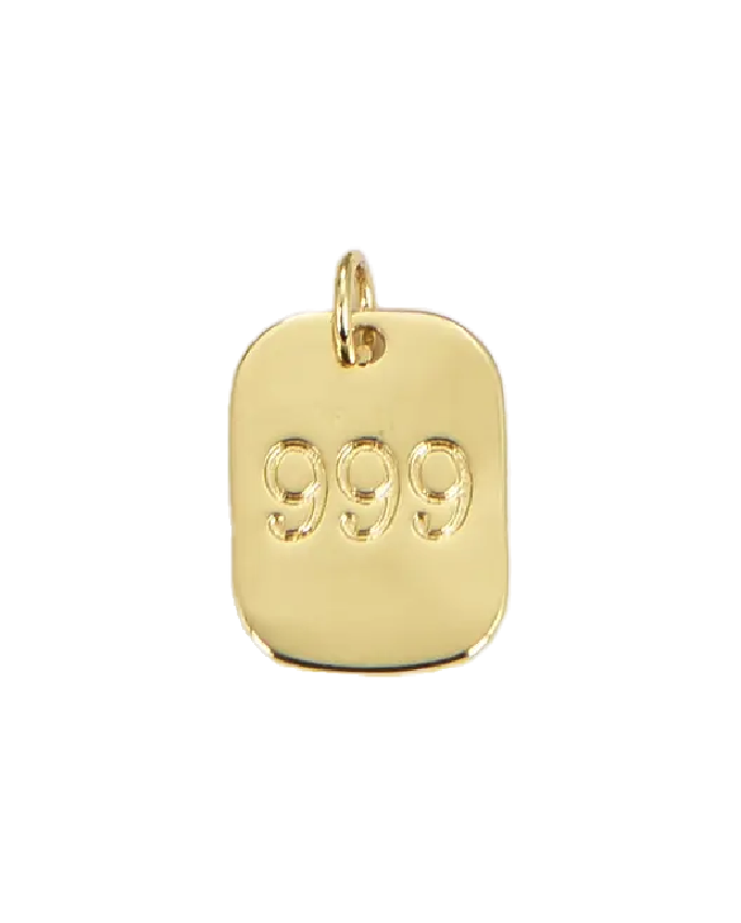Gold Angel Number Charm