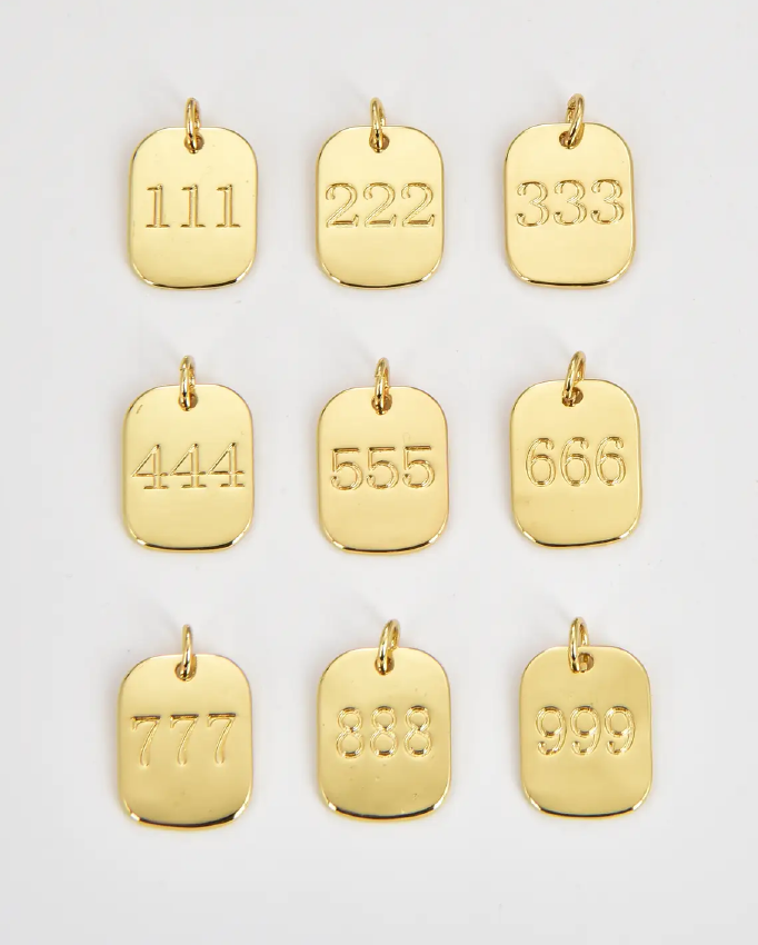 Gold Angel Number Charm