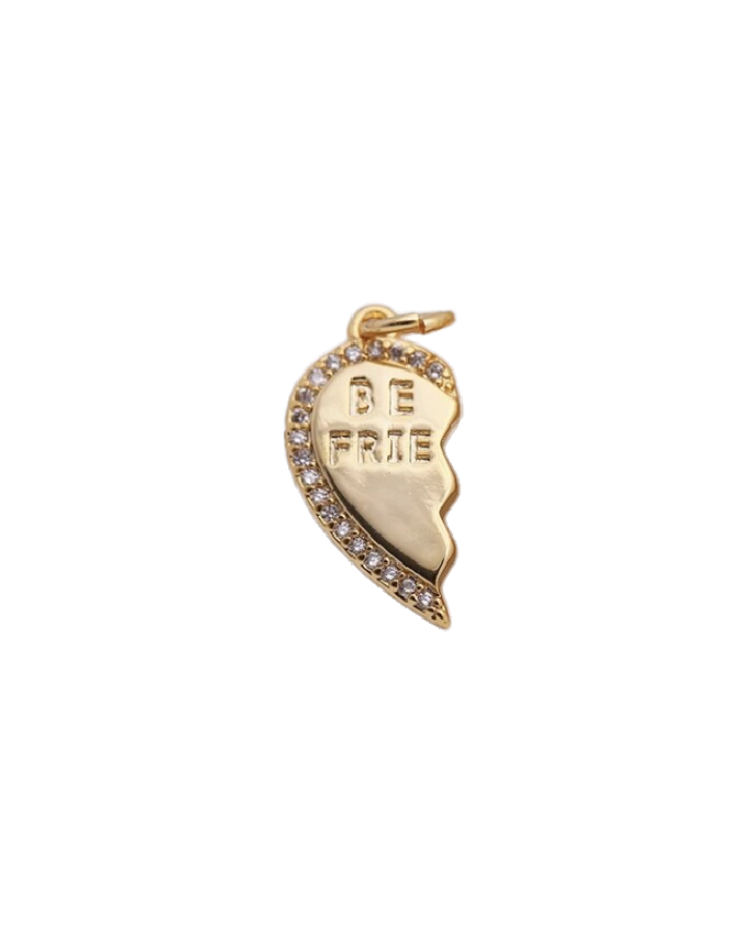 CZ Best Friends Heart Charms
