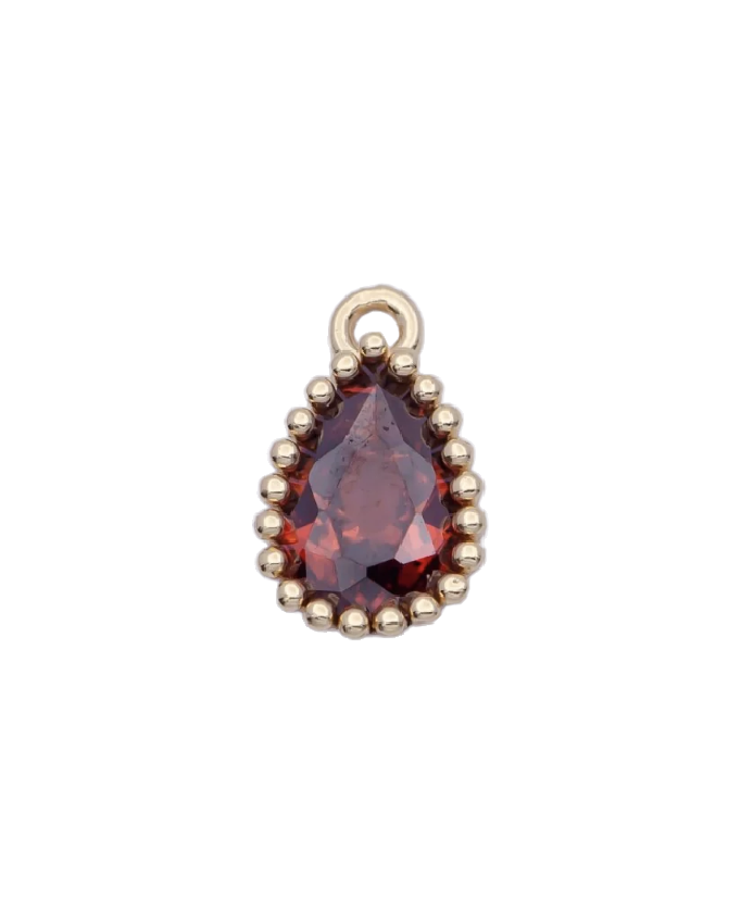 Mini Teardrop Birthstone Charm