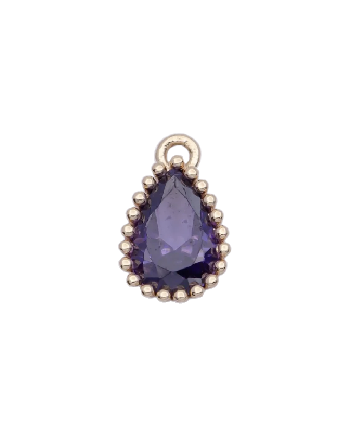 Mini Teardrop Birthstone Charm
