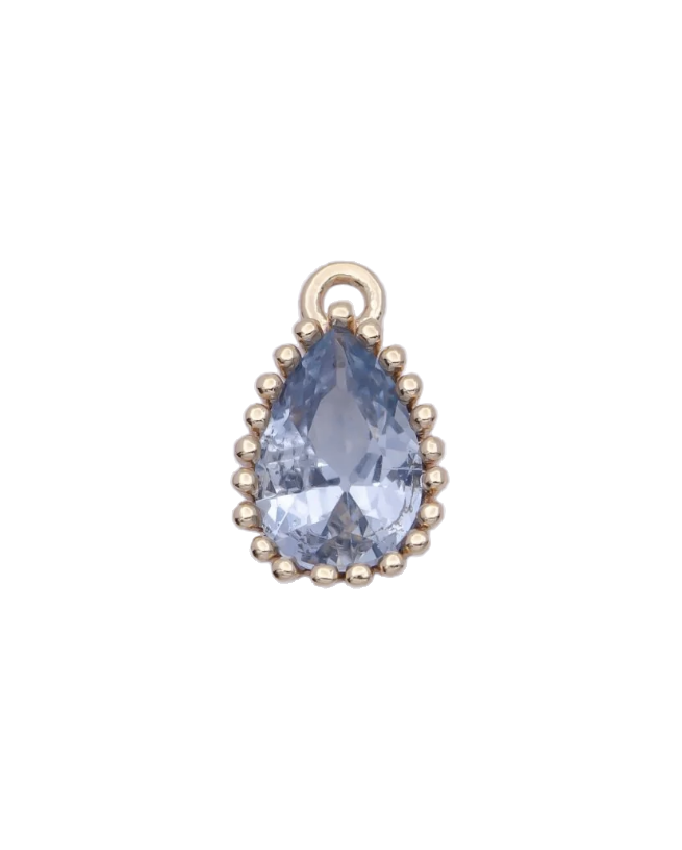 Mini Teardrop Birthstone Charm