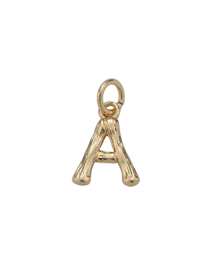Tiny Bamboo Initial Charm