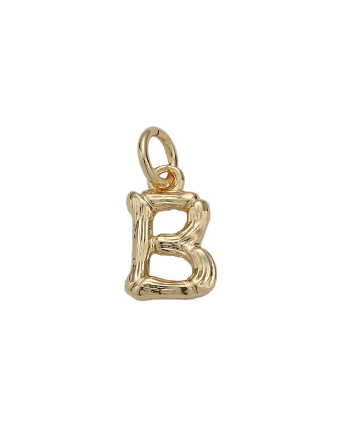 Tiny Bamboo Initial Charm