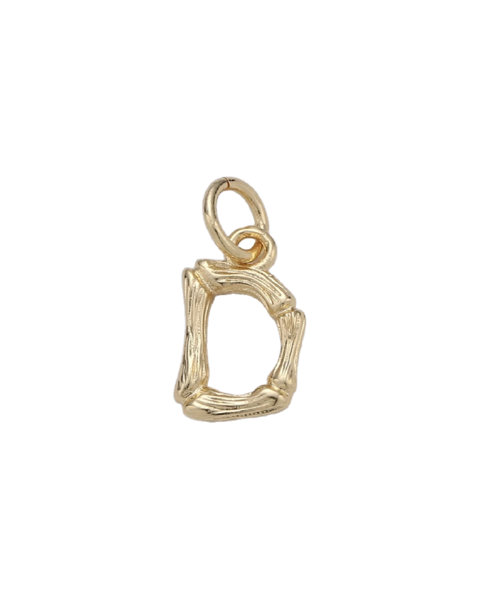 Tiny Bamboo Initial Charm