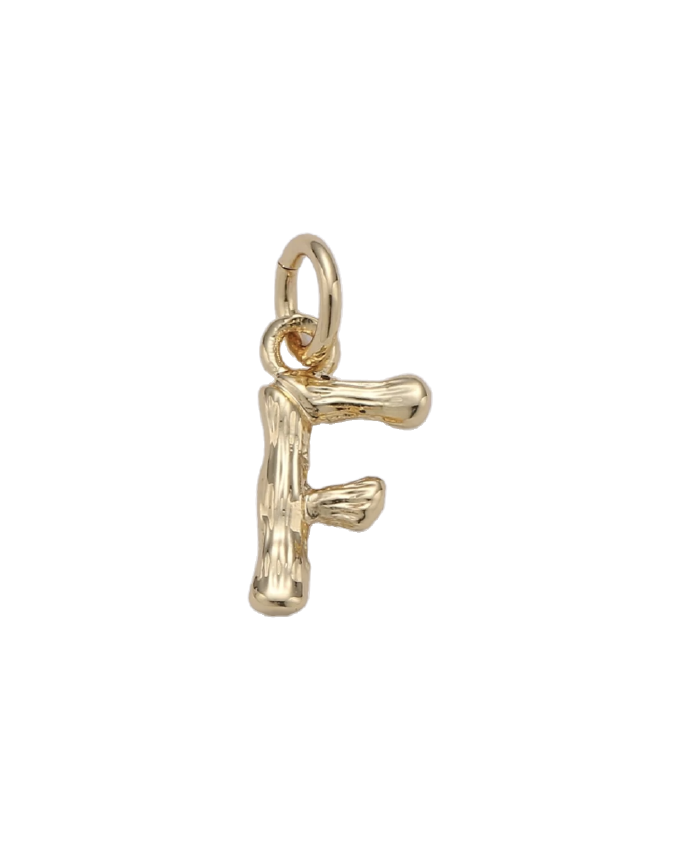 Tiny Bamboo Initial Charm