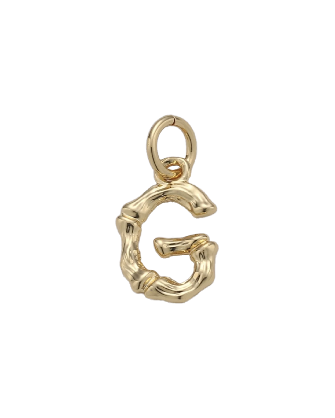 Tiny Bamboo Initial Charm