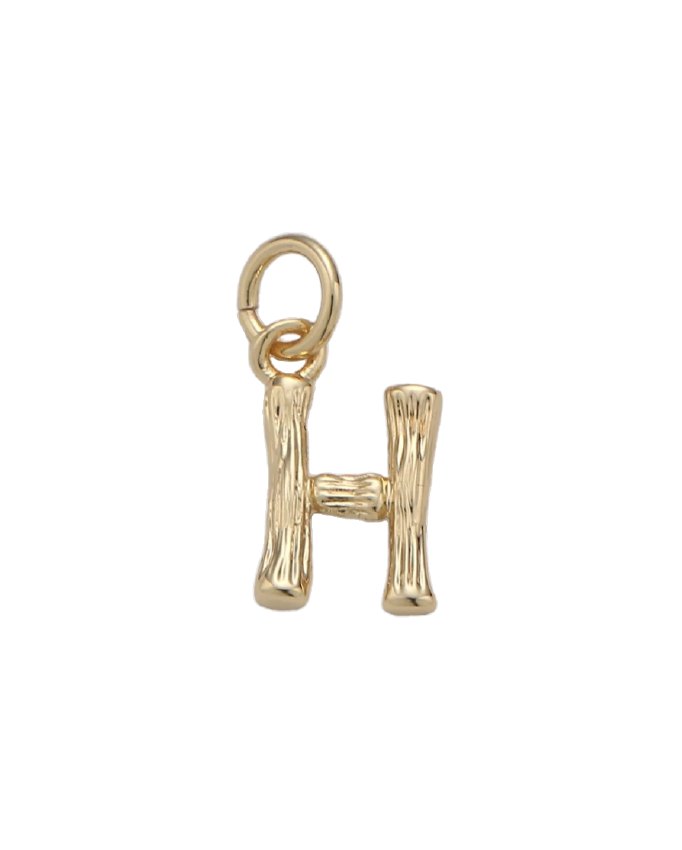 Tiny Bamboo Initial Charm