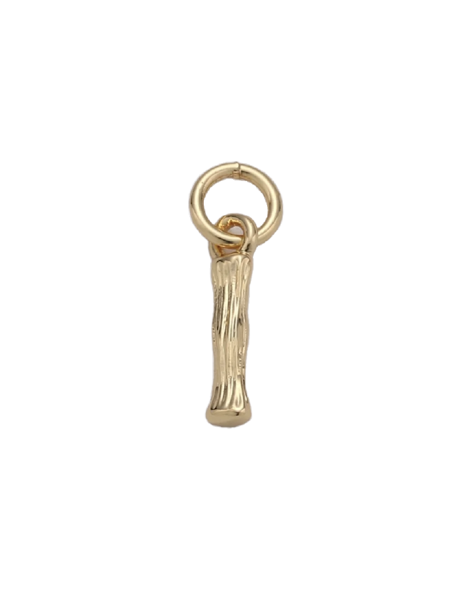 Tiny Bamboo Initial Charm