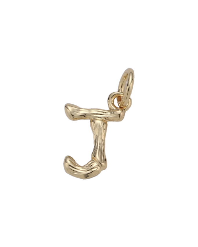 Tiny Bamboo Initial Charm