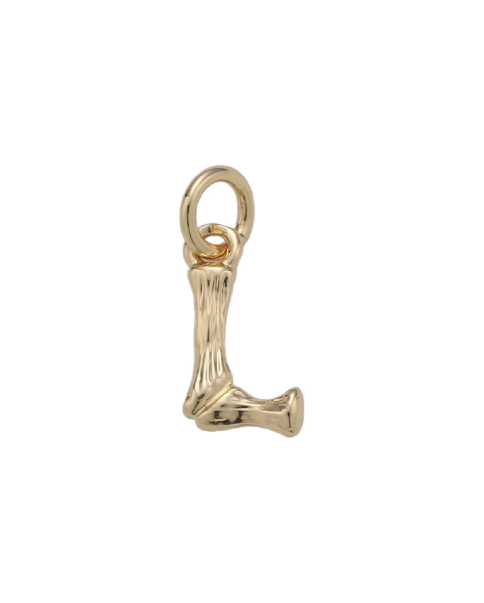Tiny Bamboo Initial Charm