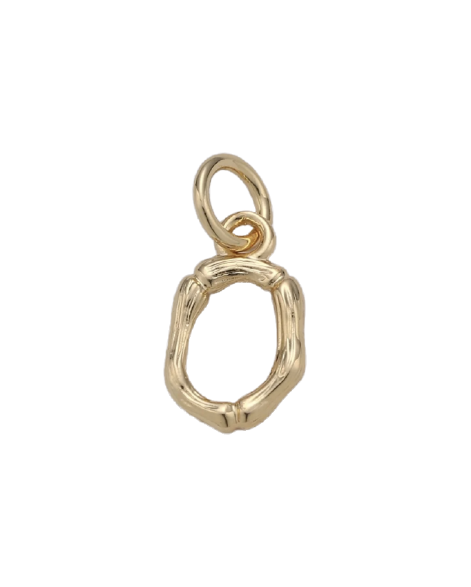 Tiny Bamboo Initial Charm