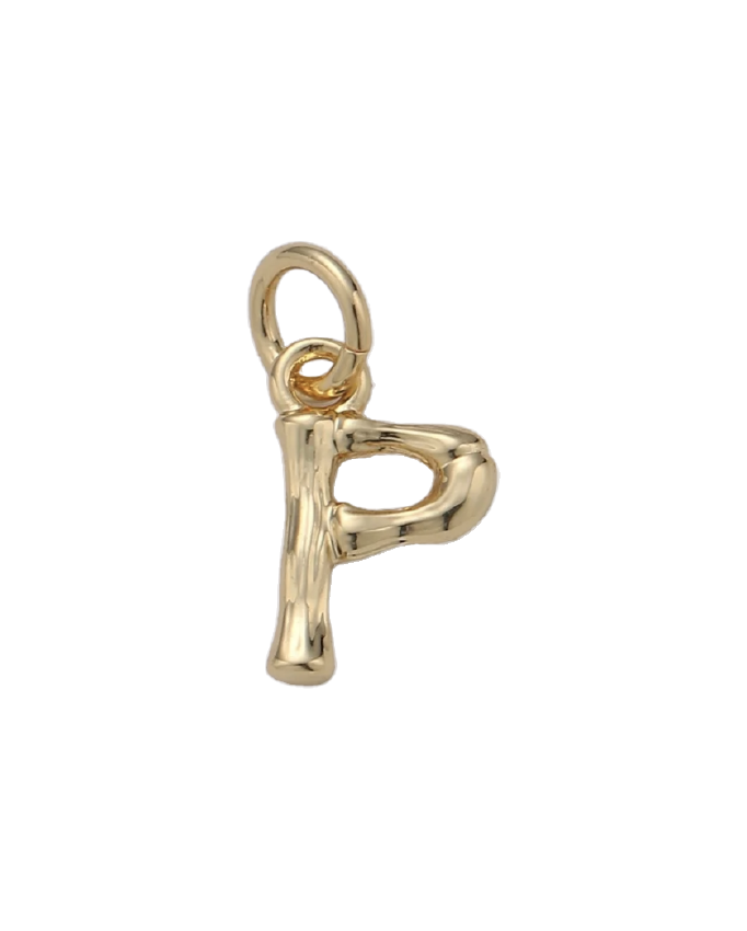 Tiny Bamboo Initial Charm