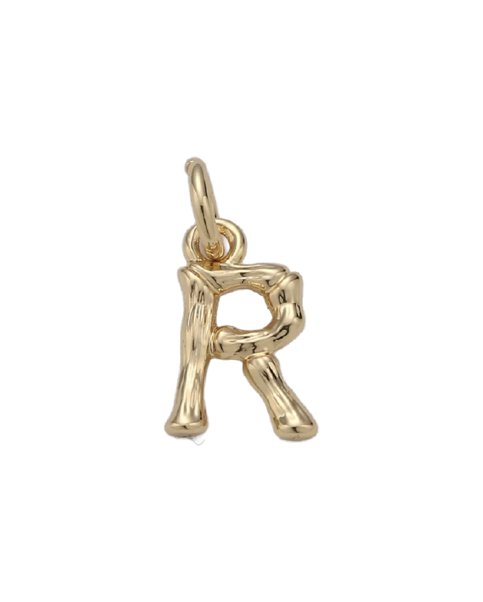 Tiny Bamboo Initial Charm
